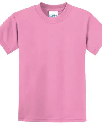 Port & Company Youth 5050 CottonPoly T Shirt PC55Y in Candy pink
