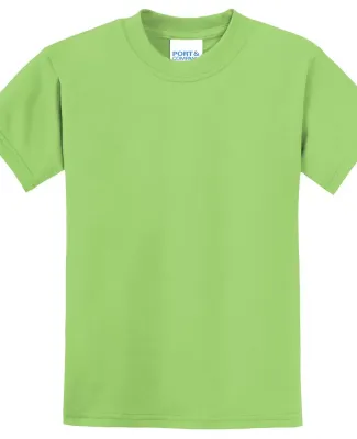 Port & Company Youth 5050 CottonPoly T Shirt PC55Y in Lime