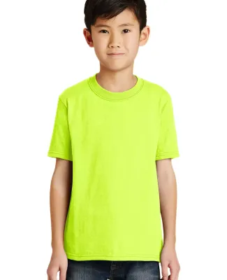 Port & Company Youth 5050 CottonPoly T Shirt PC55Y in Safety green