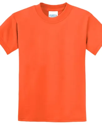 Port & Company Youth 5050 CottonPoly T Shirt PC55Y in Safety orange