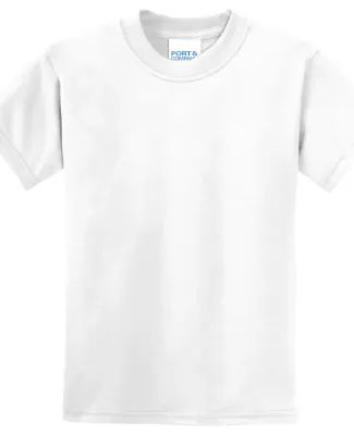 Port & Company Youth 5050 CottonPoly T Shirt PC55Y in White