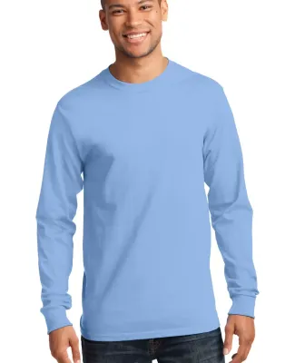 Port  Company Long Sleeve Essential T Shirt PC61LS Light Blue