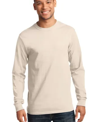 Port  Company Long Sleeve Essential T Shirt PC61LS Natural