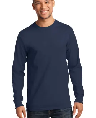 Port  Company Long Sleeve Essential T Shirt PC61LS Navy