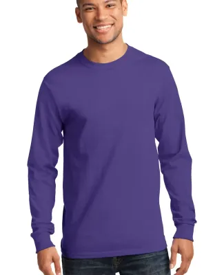 Port  Company Long Sleeve Essential T Shirt PC61LS Purple