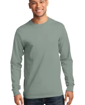 Port  Company Long Sleeve Essential T Shirt PC61LS Stonewash Gree
