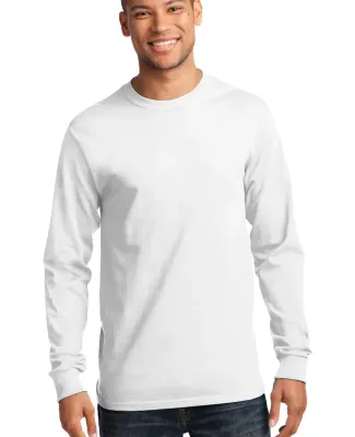 Port  Company Long Sleeve Essential T Shirt PC61LS White