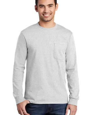 Port  Company Long Sleeve Essential T Shirt with P Ash