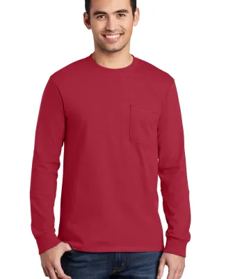 Port  Company Long Sleeve Essential T Shirt with P Red