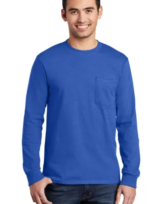 Port  Company Long Sleeve Essential T Shirt with P Royal