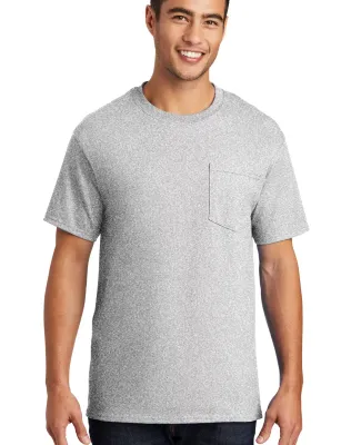 Port & Company Essential T Shirt with Pocket PC61P in Ash
