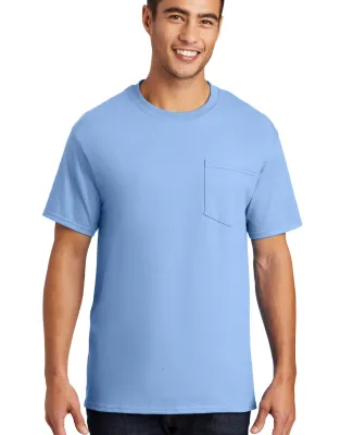 Port & Company Essential T Shirt with Pocket PC61P in Light blue