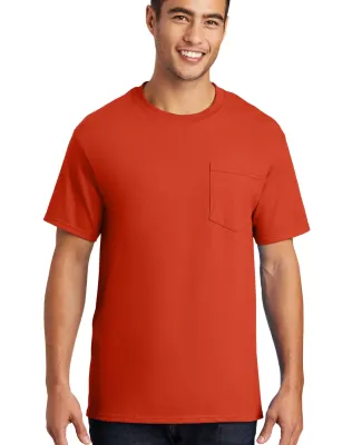 Port & Company Essential T Shirt with Pocket PC61P in Orange