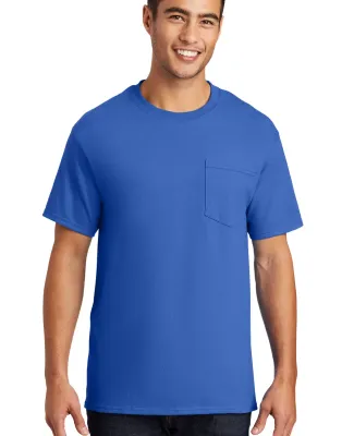 Port & Company Essential T Shirt with Pocket PC61P in Royal