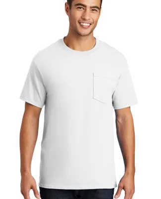 Port & Company Essential T Shirt with Pocket PC61P in White