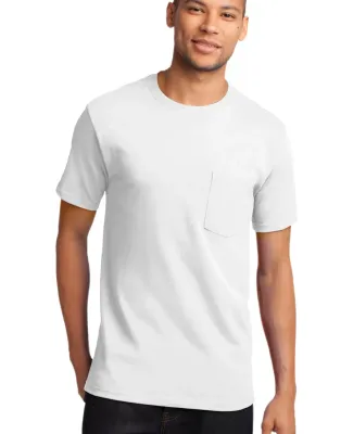 Port  Company Essential T Shirt with Pocket PC61P White