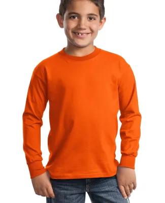Port  Company Youth Long Sleeve Essential T Shirt  Orange