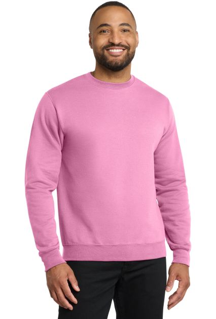 Port & Company Classic Crewneck Sweatshirt PC78 in Candy pink