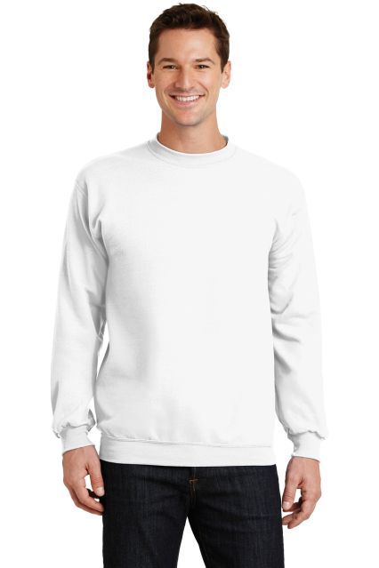 Port & Company Classic Crewneck Sweatshirt PC78 in White