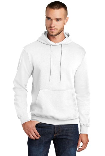 Port & Company Classic Pullover Hooded Sweatshirt  in White