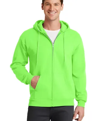 Port  Company Classic Full Zip Hooded Sweatshirt P Neon Green