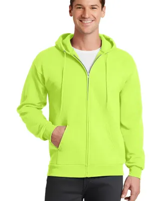 Port  Company Classic Full Zip Hooded Sweatshirt P Neon Yellow