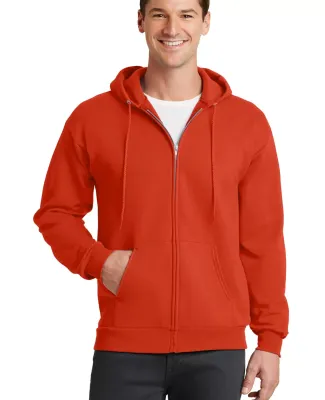 Port  Company Classic Full Zip Hooded Sweatshirt P Orange