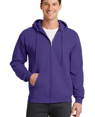 Port  Company Classic Full Zip Hooded Sweatshirt P Purple