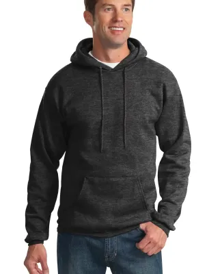 Port & Company Ultimate Pullover Hooded Sweatshirt in Dark hthr grey