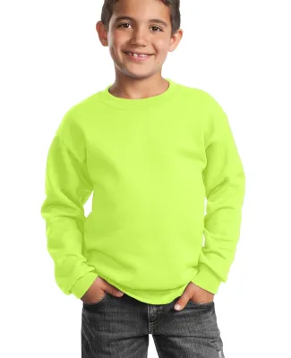 Port & Company Youth Crewneck Sweatshirt PC90Y Neon Yellow