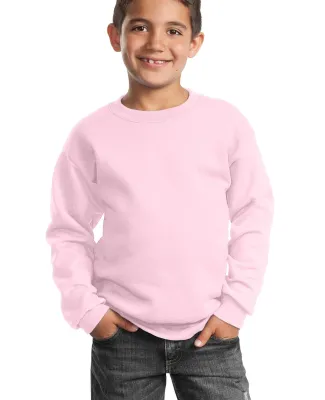 Port & Company Youth Crewneck Sweatshirt PC90Y Pale Pink