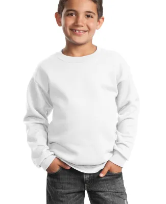 Port & Company Youth Crewneck Sweatshirt PC90Y White