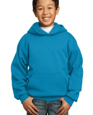 Port  Company Youth Pullover Hooded Sweatshirt PC9 Neon Blue