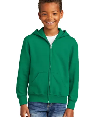 Port & Company Youth Full Zip Hooded Sweatshirt PC in Kelly
