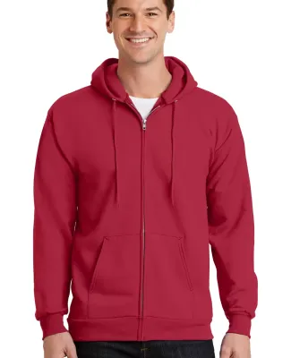 Port  Company Ultimate Full Zip Hooded Sweatshirt  Red