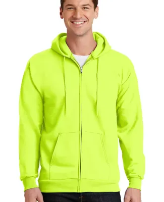 Port  Company Ultimate Full Zip Hooded Sweatshirt  Safety Green