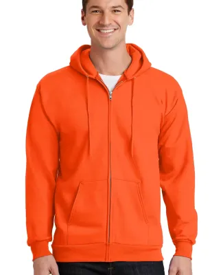 Port  Company Ultimate Full Zip Hooded Sweatshirt  Safety Orange
