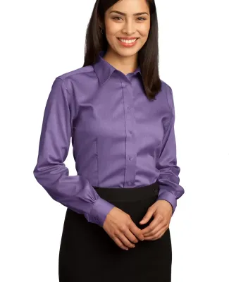 Red House Ladies Non Iron Pinpoint Oxford RH25 Purple Dusk