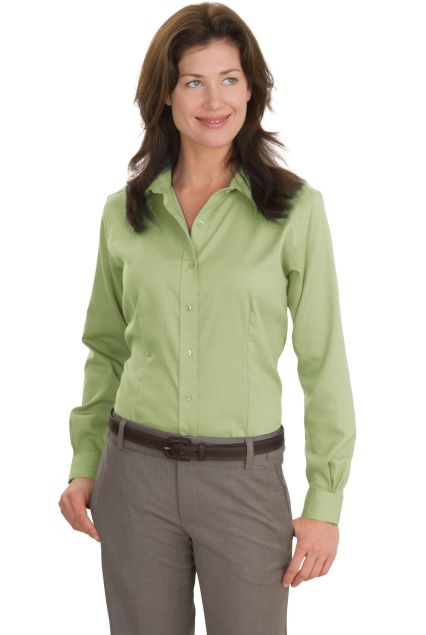 Red House Ladies Nailhead Non Iron Button Down Shi in Celery