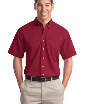 Port Authority Short Sleeve Twill Shirt S500T Brght Burgundy