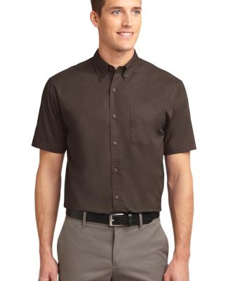 Port Authority Short Sleeve Easy Care Shirt S508 in Coffee bean/st