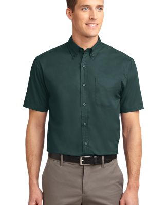Port Authority Short Sleeve Easy Care Shirt S508 in Dark green/nvy