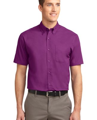 Port Authority Short Sleeve Easy Care Shirt S508 in Deep berry