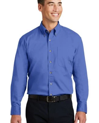 Port Authority Long Sleeve Twill Shirt S600T in Faded blue
