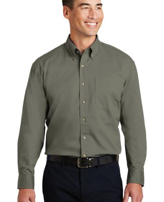 Port Authority Long Sleeve Twill Shirt S600T in Faded olive