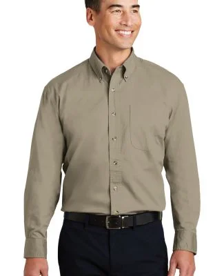 Port Authority Long Sleeve Twill Shirt S600T in Khaki