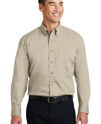 Port Authority Long Sleeve Twill Shirt S600T in Stone