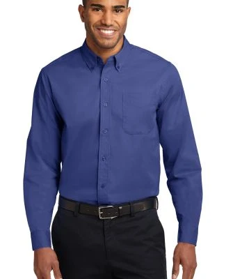 Port Authority Long Sleeve Easy Care Shirt S608 in Mediter. blue