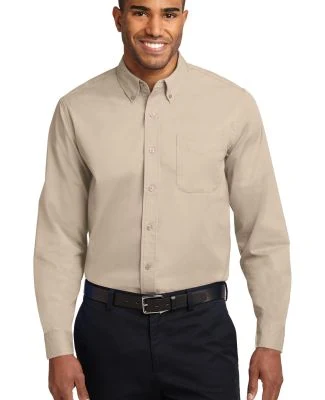 Port Authority Long Sleeve Easy Care Shirt S608 in Stone