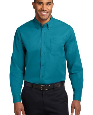 Port Authority Long Sleeve Easy Care Shirt S608 in Teal green
